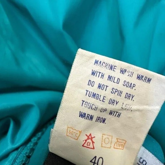 Vintage Columbia Mens XL Windbreaker Jacket Reversible Blue Green 80s Thinsulate - Picture 14 of 15